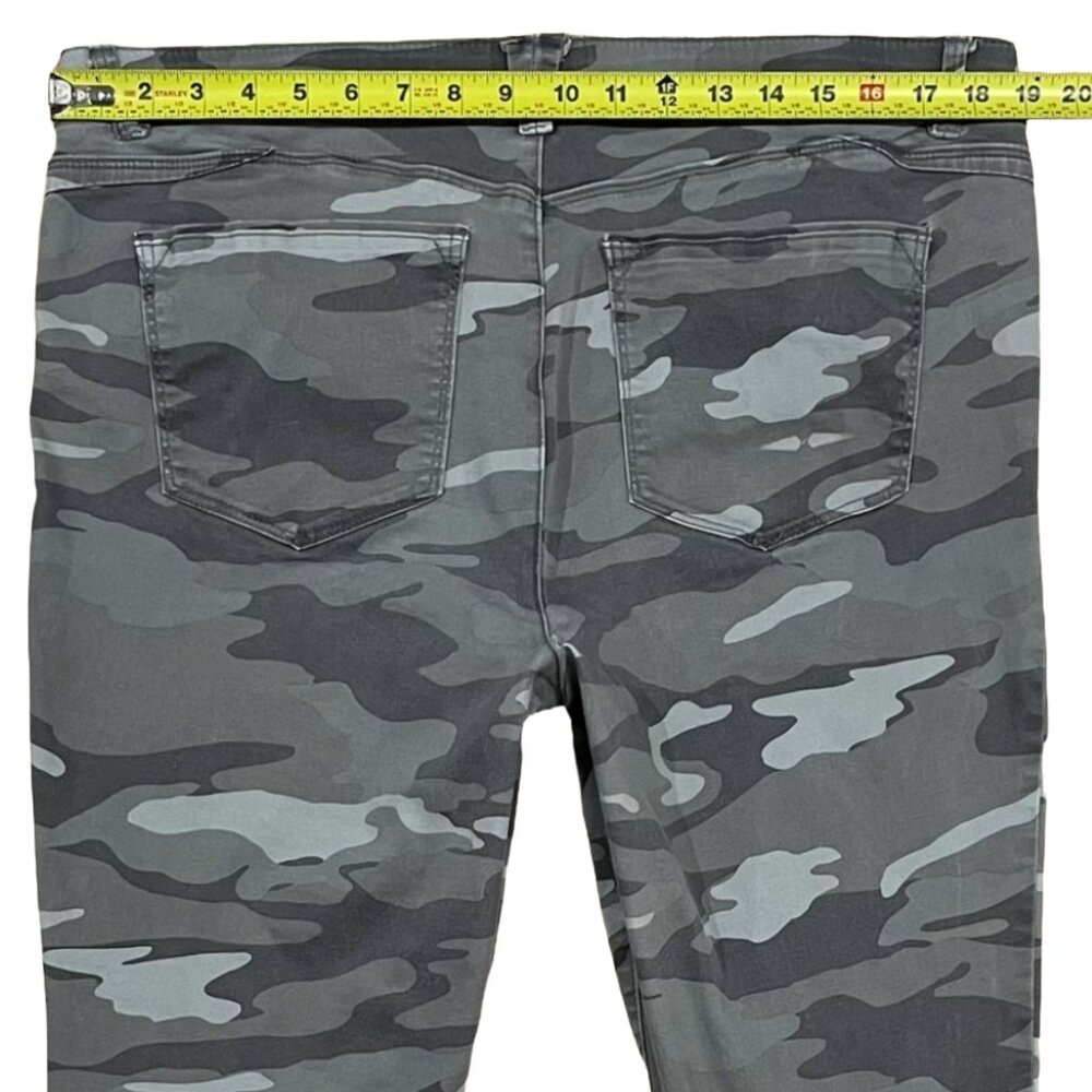 Gray Camo Absolution Skinny Ankle Jeans 16P Petite Tummy Control — Wit & Wisdom - Picture 5 of 10
